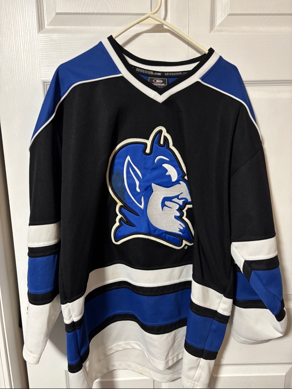 Colosseum Black and Royal Blue Duke Devil Hockey Jersey